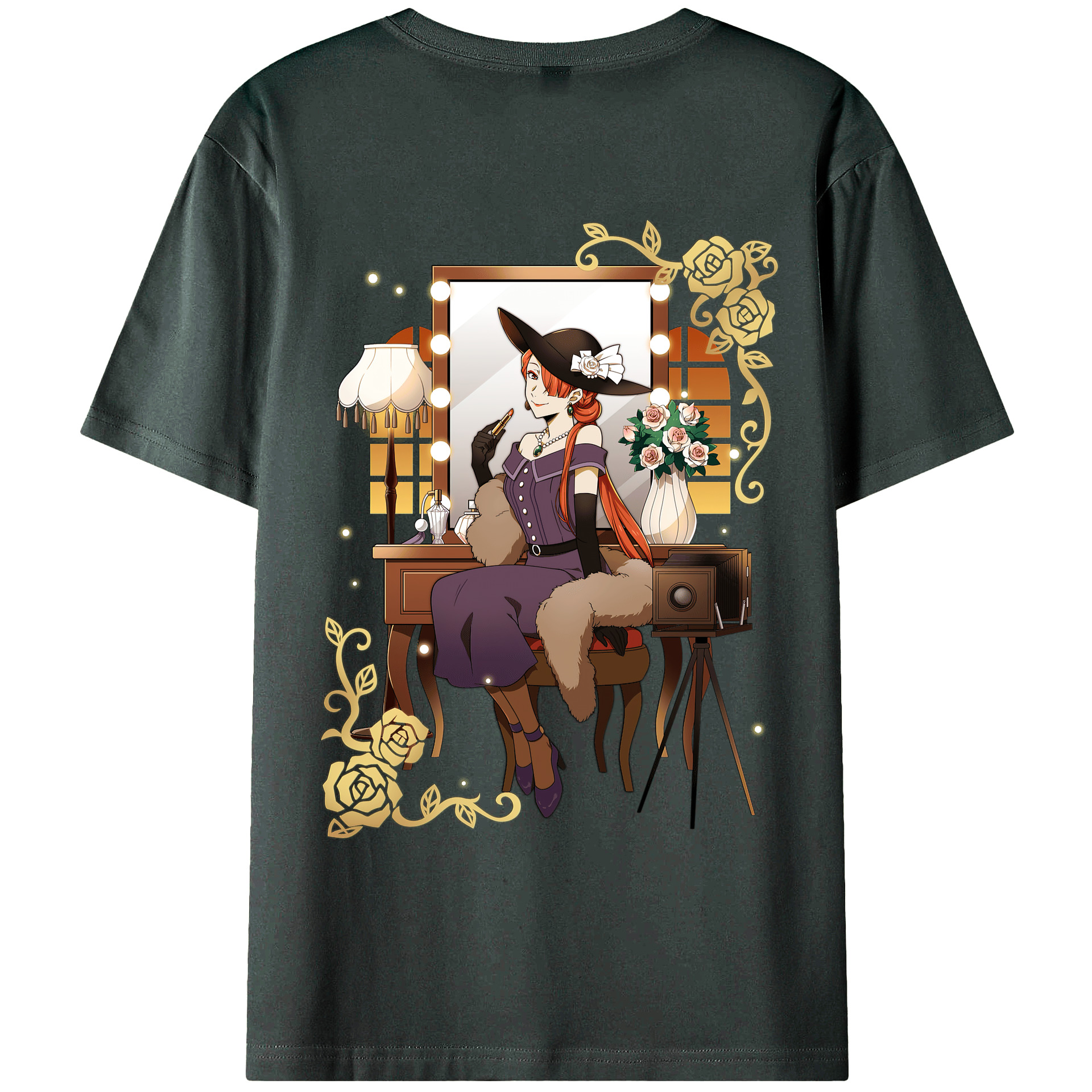 （画像用） 文豪ストレイドッグス Bungo Stray Dogs 綿100％ メンズ半袖Tシャツ（バックプリント） 通気性
